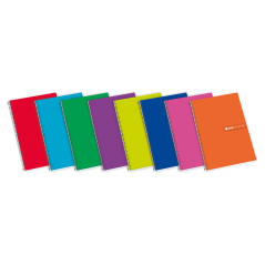 ✅ LOT de 5 Cahier à Spirale Enri Status Fº Couverture Extra Rigide 4x4 - Couverture Rigide Résistante - Carne en stock