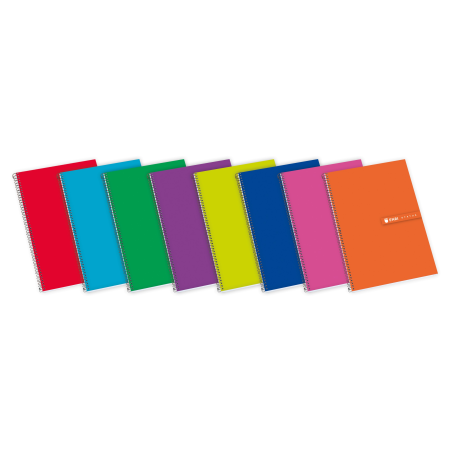 ✅ LOT de 5 Cahier à Spirale Enri Status Fº Couverture Extra Rigide 4x4 - Couverture Rigide Résistante - Carne en stock