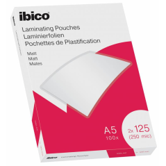 ✅ Ibico Mate A5 250 Microns Pochettes à Plastifier - Surface Mate - Plastifie Papier, Photos, Cartes de Visite en stock