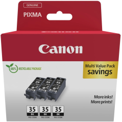 ✅ Canon PGI-35BK Multipack de 3 cartouches d'encre noire originales - 1509B028 couleur Noir en stock