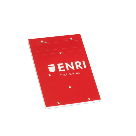 ✅ LOT de 10 Bloc-Notes Agrafé Enri Format A6 Lisse - 80 Feuilles Microperforées - Couverture Souple Rouge coul en stock