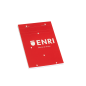 LOT de 10 Bloc-Notes Agrafé Enri Format A6 Lisse - 80 Feuilles Microperforées - Couverture Souple Rouge
