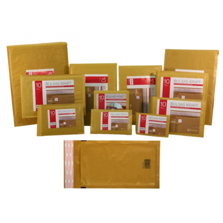 ✅ LOT de 10 Bismark Lot de 10 Sacs Rembourrés Kraft N° 270x360mm - Revêtement Interne en Feuille de Bulles d' en stock