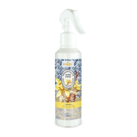 Spray désodorisant d'intérieur Prady à la vanille - Flacon de 220 ml - Flacon vaporisateur