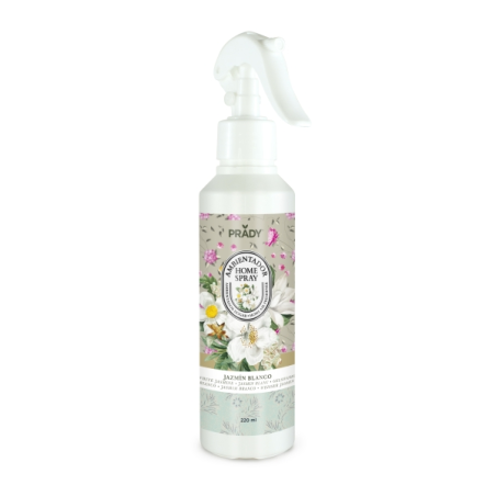 Désodorisant d'intérieur Prady au jasmin blanc - Flacon de 220 ml - Vaporisateur