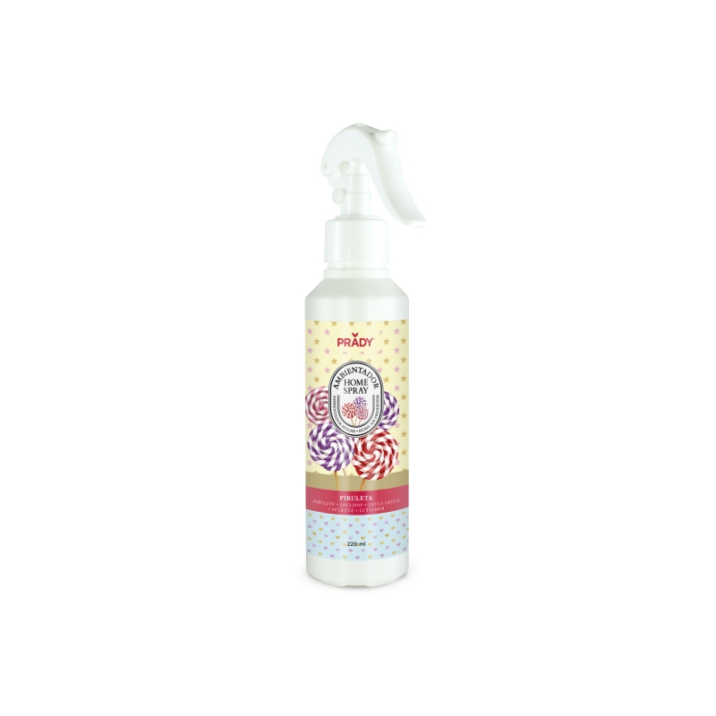 Désodorisant d'intérieur Prady Home en spray, parfum sucette - Flacon de 220 ml - Flacon vaporisateur