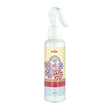 Désodorisant d'intérieur Prady Home en spray, parfum sucette - Flacon de 220 ml - Flacon vaporisateur