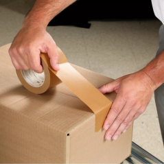 Ruban adhésif d'emballage en papier Scotch Performance 570, 48 mm x 50 m - Pour la fermeture de cartons - Marron