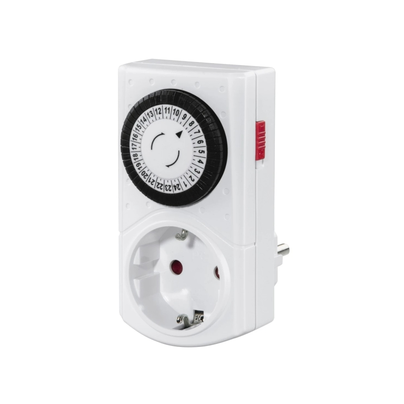 Minuteur mécanique Hama Mini - Puissance maximale 3680 W - Tension 230 V - Minuteur - Intervalles de 30 min - Blanc