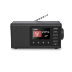 Radio numérique Hama DR1001 - Puissance 5 W - Bluetooth - Prise jack 3,5 mm - USB-C - Horloge - Écran 4,3 pouces - Câble de 180