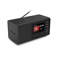 Radio numérique Hama DR1001 - Puissance 5 W - Bluetooth - Prise jack 3,5 mm - USB-C - Horloge - Écran 4,3 pouces - Câble de 180