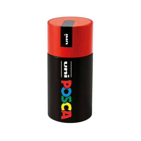 Boîte métallique Posca avec 13 marqueurs de peinture : 4 PC-5M, 5 PC-3M, 4 PC-5BR. Encre à base d’eau, non permanente