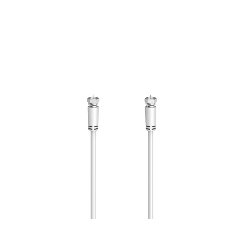 Câble d'antenne coaxial Hama type F - Longueur 1,5 m - Blanc