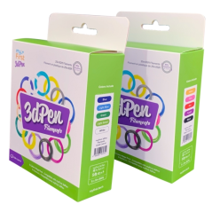 Recharge de filament MyFirst - Pack de 5 recharges de filament pour stylo 3D - Couleurs tendance : bleu, bleu clair, vert, vert