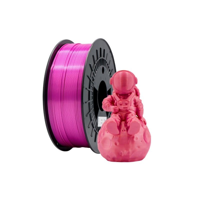 Filament 3D PLA SOIE - Diamètre 1,75 mm - Bobine 1kg - Couleur Rose