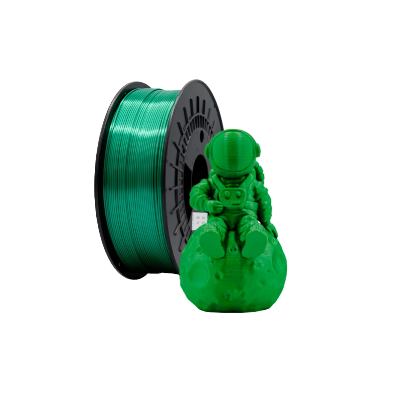 Filament 3D PLA SOIE - Diamètre 1,75 mm - Bobine 1kg - Couleur Vert
