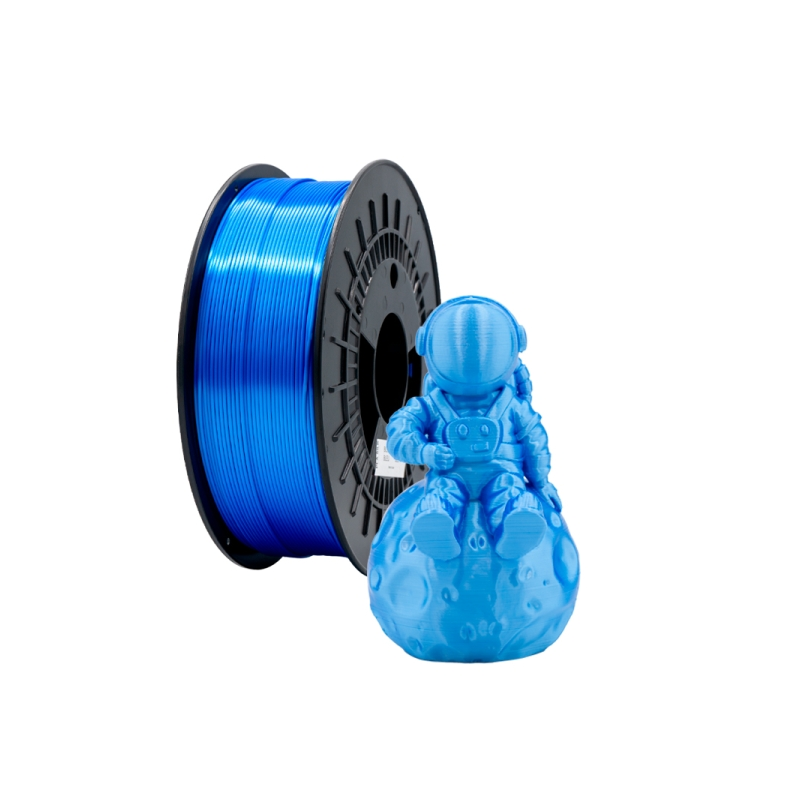 Filament 3D PLA SOIE - Diamètre 1,75 mm - Bobine 1kg - Couleur Bleu