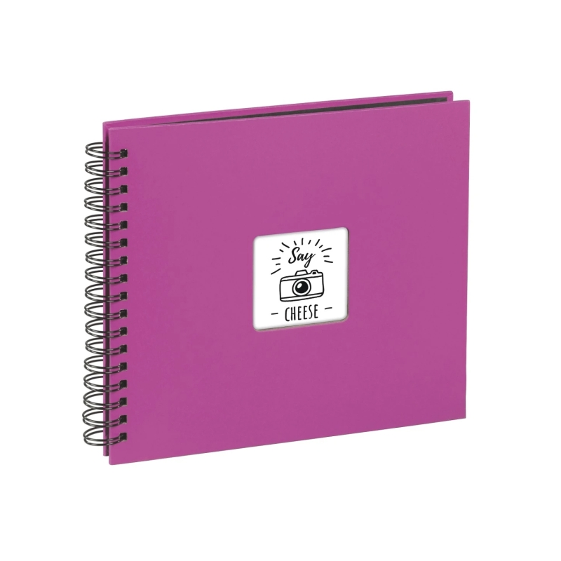 Album photo à spirale Hama - 50 pages noires - Couverture en papier - 28 x 24 cm - Rose