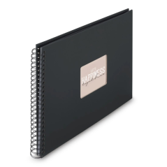 Album photo à spirale Hama Fine Art - 50 pages noires - Couverture en papier - 36 x 32 cm - Noir