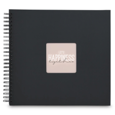 Album photo à spirale Hama Fine Art - 50 pages noires - Couverture en papier - 36 x 32 cm - Noir