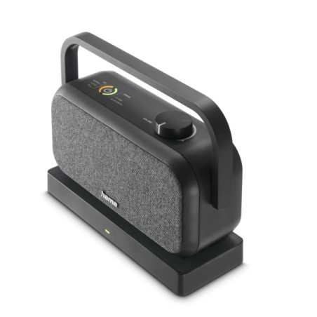 Enceinte portable Hama avec poignée - Puissance 10 W - Bluetooth 2,4 GHz - Stéréo - Prise jack 3,5 mm - Portée 10 m - 22 x 18 x