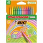 Crayons de cire pastel Bic Kids Plastidecor x12 - Extra forts