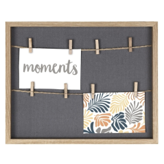 Cadre photo mural Hama avec cordon - Bois MDF - 36,6 x 29,6 x 3,2 cm - Marron