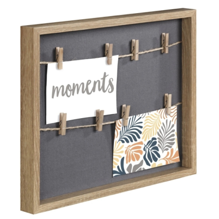 Cadre photo mural Hama avec cordon - Bois MDF - 36,6 x 29,6 x 3,2 cm - Marron