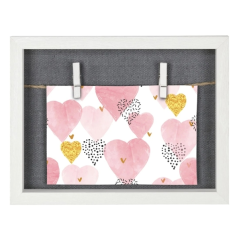 Cadre photo mural Hama avec cordon - Bois MDF - 21,5 x 16,5 x 3,2 cm - Blanc