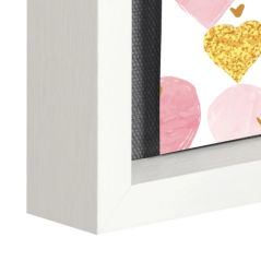 Cadre photo mural Hama avec cordon - Bois MDF - 21,5 x 16,5 x 3,2 cm - Blanc