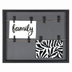 Cadre photo mural Hama avec cordon - Bois MDF - 36,6 x 29,6 x 3,2 cm - Noir