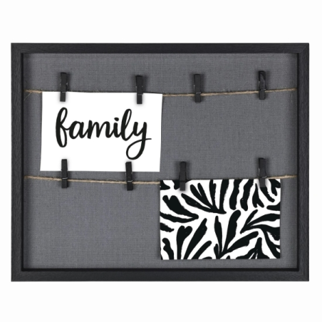 Cadre photo mural Hama avec cordon - Bois MDF - 36,6 x 29,6 x 3,2 cm - Noir