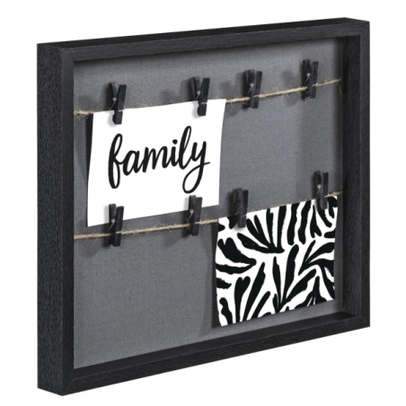 Cadre photo mural Hama avec cordon - Bois MDF - 36,6 x 29,6 x 3,2 cm - Noir