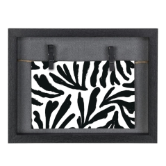 Cadre photo mural Hama avec cordon - Bois MDF - 21,5 x 16,5 x 3,2 cm - Noir