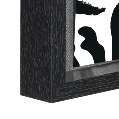 Cadre photo mural Hama avec cordon - Bois MDF - 21,5 x 16,5 x 3,2 cm - Noir