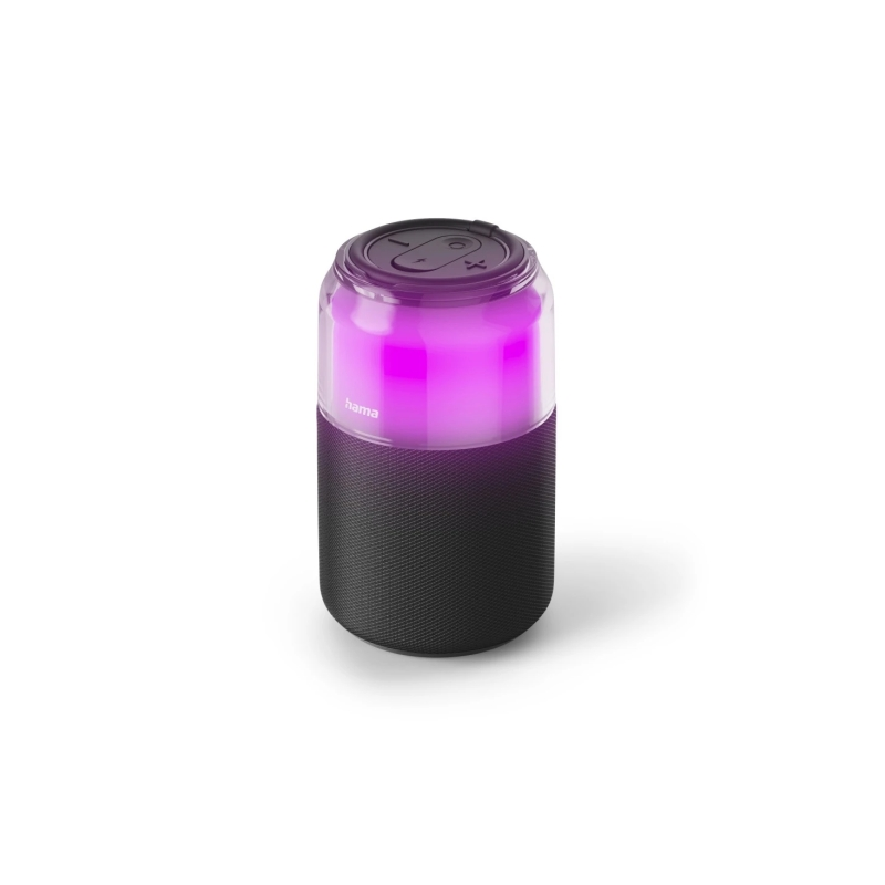 Enceinte portable Hama Can Speaker - Puissance 5 W - Bluetooth - USB-C - Batterie 1800 mAh - Portée 10 m - Lumière LED - 14,8 x