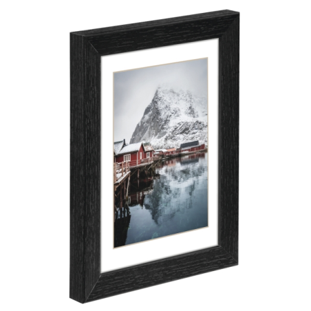 Cadre photo Hama Oslo 15x20cm - Bois - MDF - 22,6x17,6x1,8cm - Noir