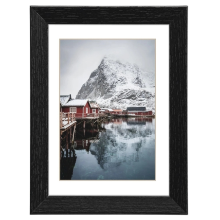 Cadre photo Hama Oslo 10x15cm - Bois - MDF - 13,1x17,6x1,8cm - Noir