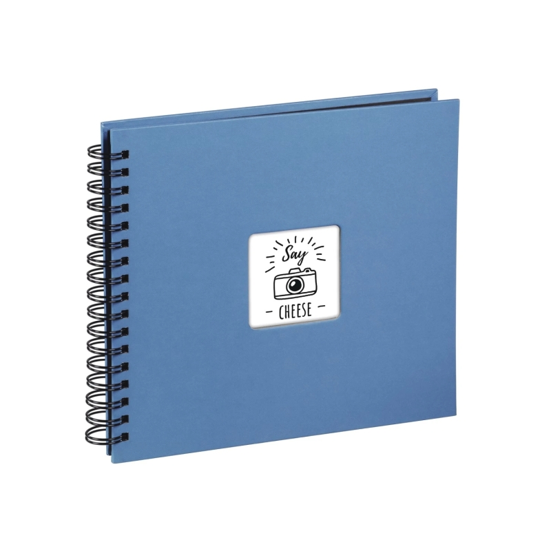 Album photo à spirale Hama - 50 pages noires - Couverture en papier - 28 x 24 cm - Bleu