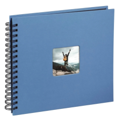 Album photo à spirale Hama - 50 pages noires - Couverture en papier - 28 x 24 cm - Bleu