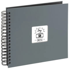Album photo à spirale Hama Fine Art - 50 pages noires - 28 x 24 cm - Gris