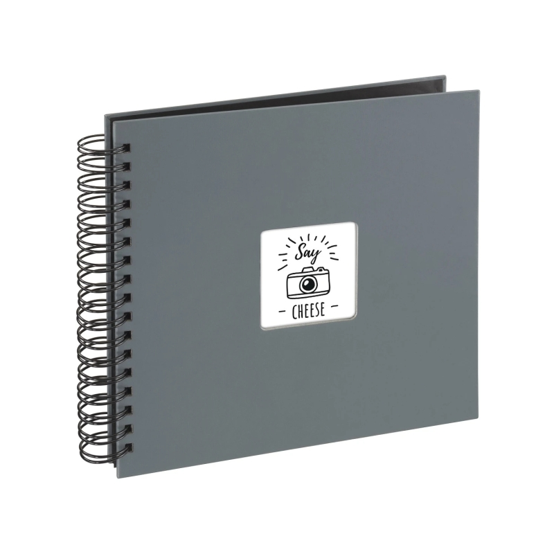 Album photo à spirale Hama Fine Art - 50 pages noires - 28 x 24 cm - Gris