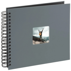 Album photo à spirale Hama Fine Art - 50 pages noires - 28 x 24 cm - Gris
