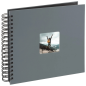 Album photo à spirale Hama Fine Art - 50 pages noires - 28 x 24 cm - Gris