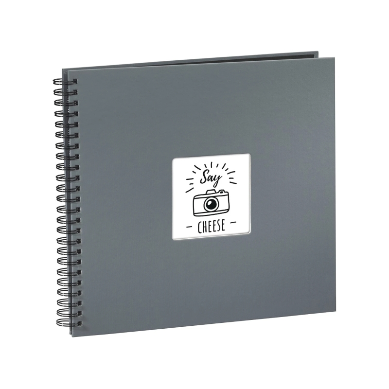 Album photo à spirale Hama Fine Art - 50 pages noires - Couverture en papier - 36 x 32 cm - Gris
