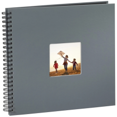 Album photo à spirale Hama Fine Art - 50 pages noires - Couverture en papier - 36 x 32 cm - Gris