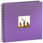 Album photo à spirale Hama Fine Art - 50 pages noires - 36 x 32 cm - Violet