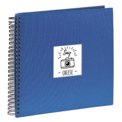 Album photo à spirale Hama Fine Art - 50 pages noires - 36 x 32 cm - Bleu