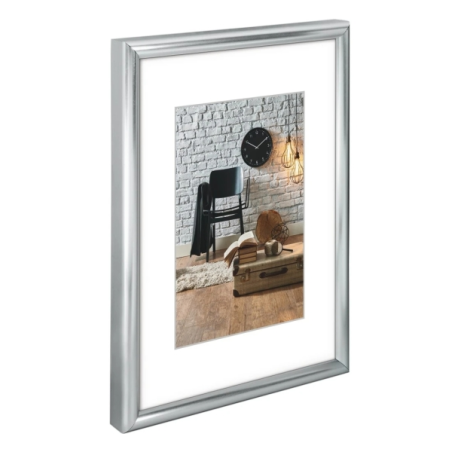 Cadre photo décoratif Hama Séville 30x40cm - Plastique - 31,5x41,5x2cm - Couleur argent