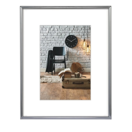 Cadre photo Hama Séville Decor A4 - Plastique - 22,5 x 31 x 2 cm - Couleur argent